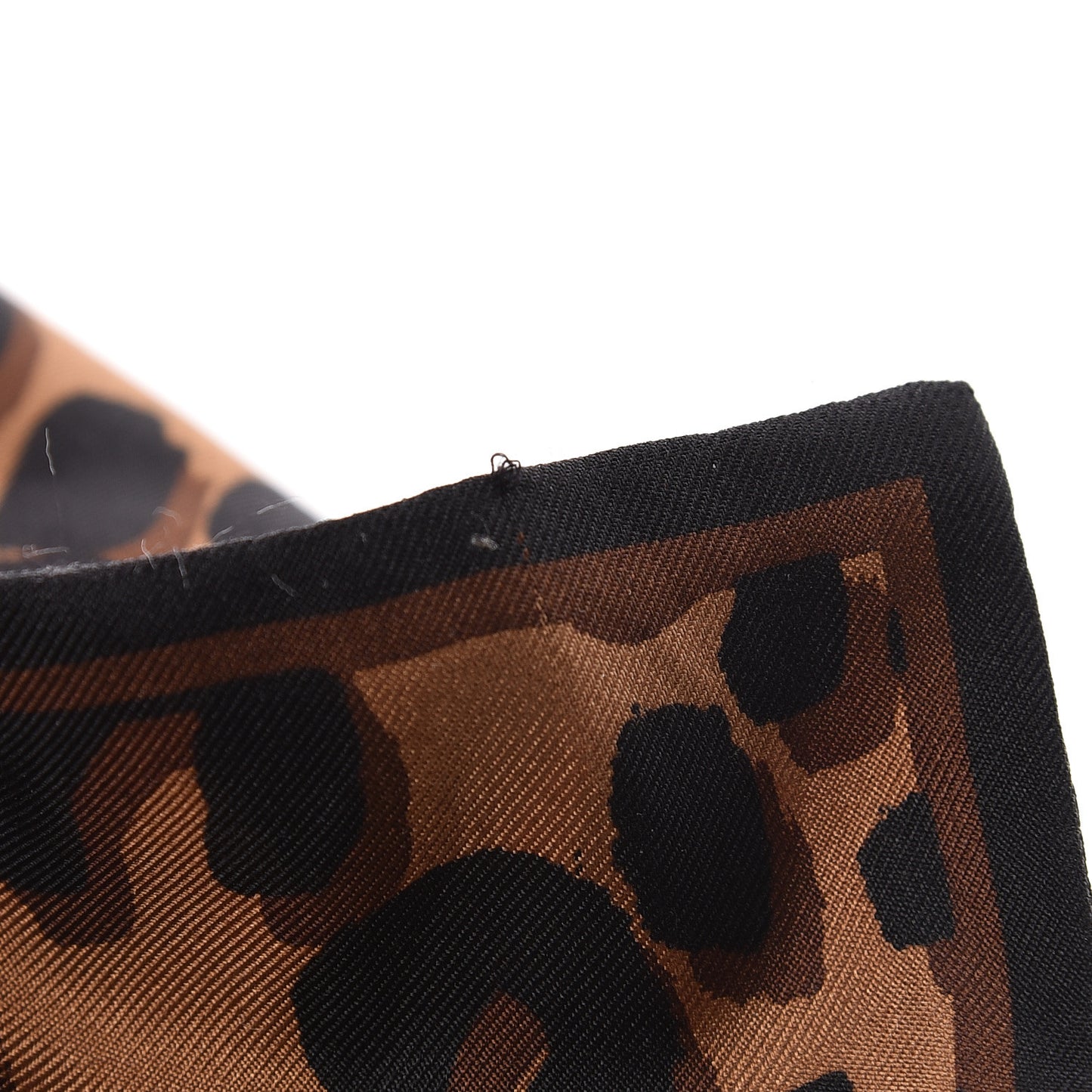 Silk Leopard Bandeau Scarf Marron
