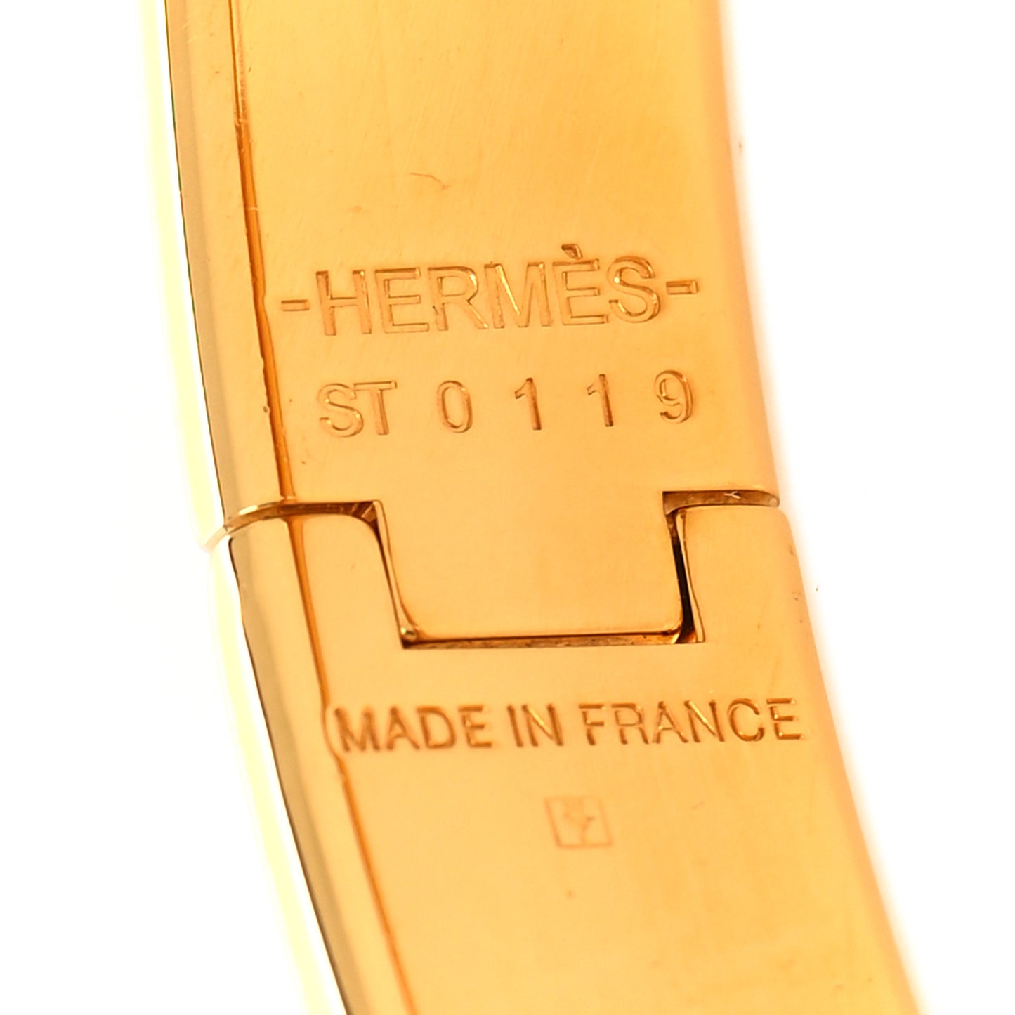 Enamel Narrow Clic Clac H Bracelet PM Jaune Soleil