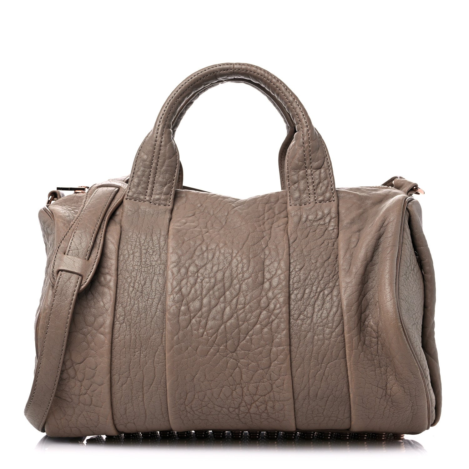 Alexander Wang Pebbled Lambskin Rocco Latte Rose Gold Hardware 1 of 8
