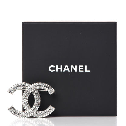 Chanel Baguette Crystal CC Brooch Silver 5 of 5