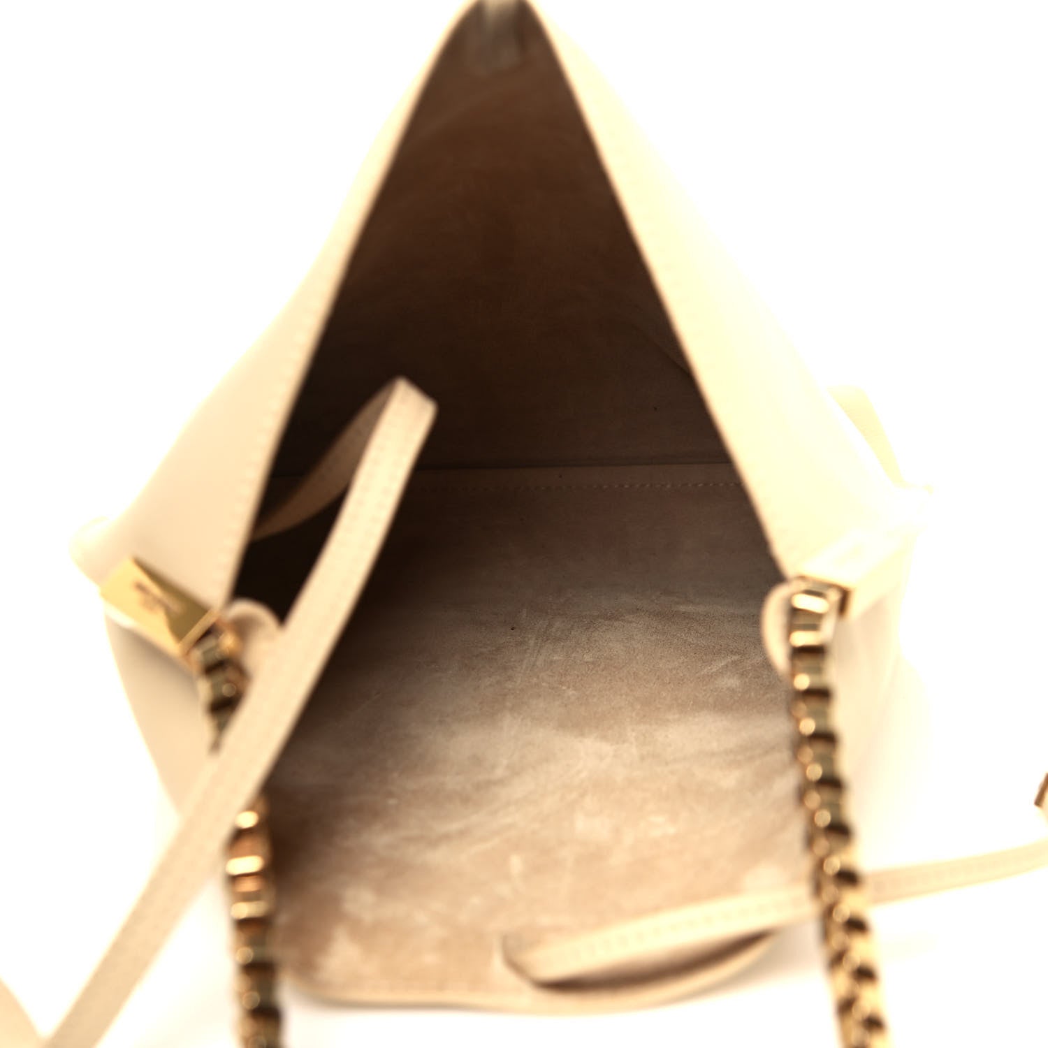 Saint Laurent SAINT LAUREN Smooth Calfskin Small Suzanne Hobo Ivory Natural 6 of 12