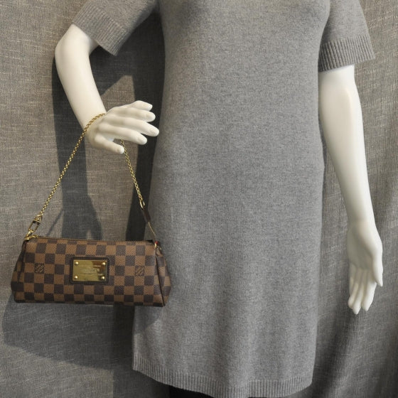 Louis Vuitton Damier Ebene Eva Clutch 3 of 9