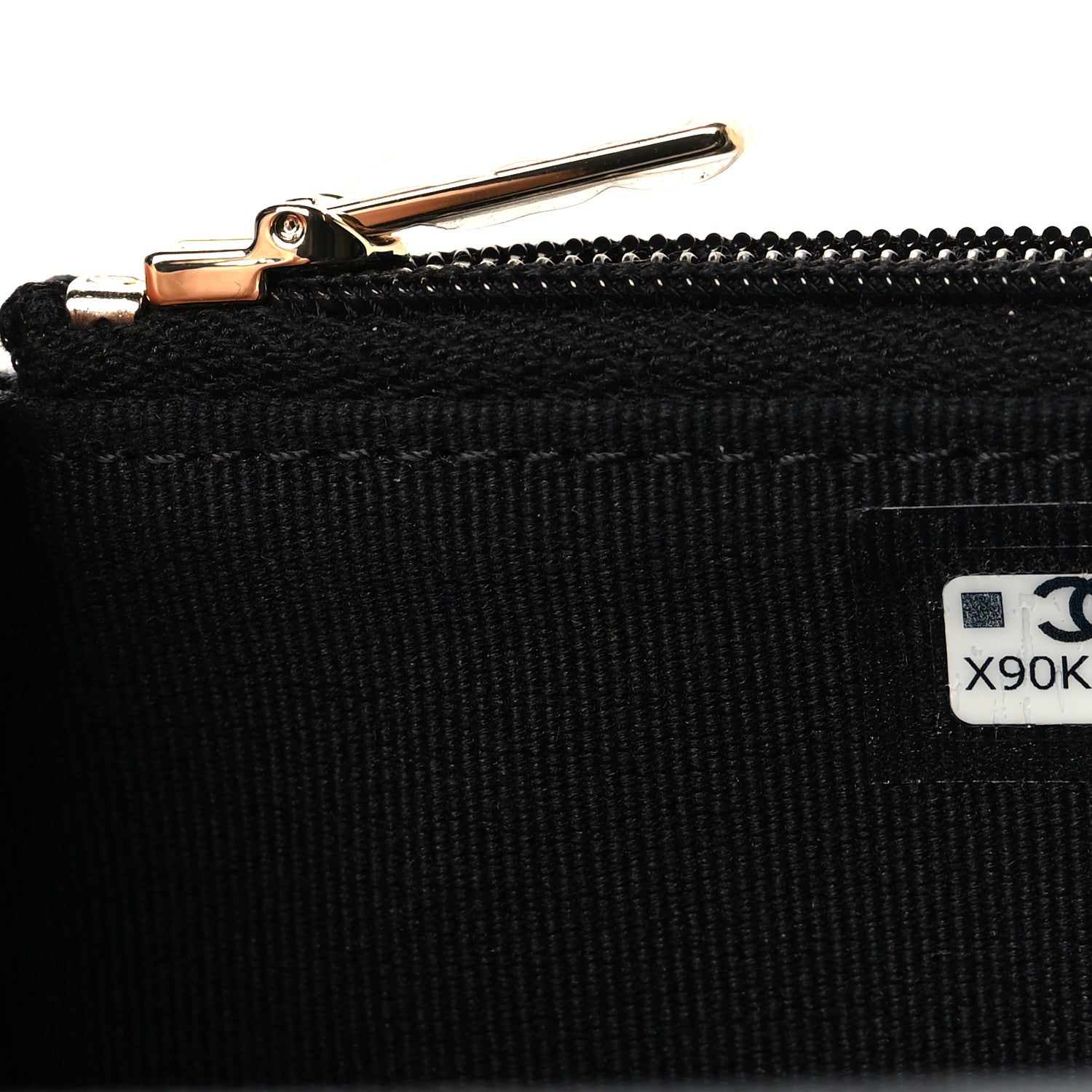 Chanel Caviar Quilted CC Glitter Flap Card Holder Black Black 7 of 8