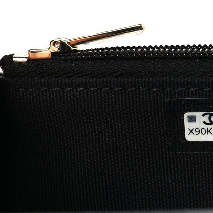 Chanel Caviar Quilted CC Glitter Flap Card Holder Black Black 7 of 8