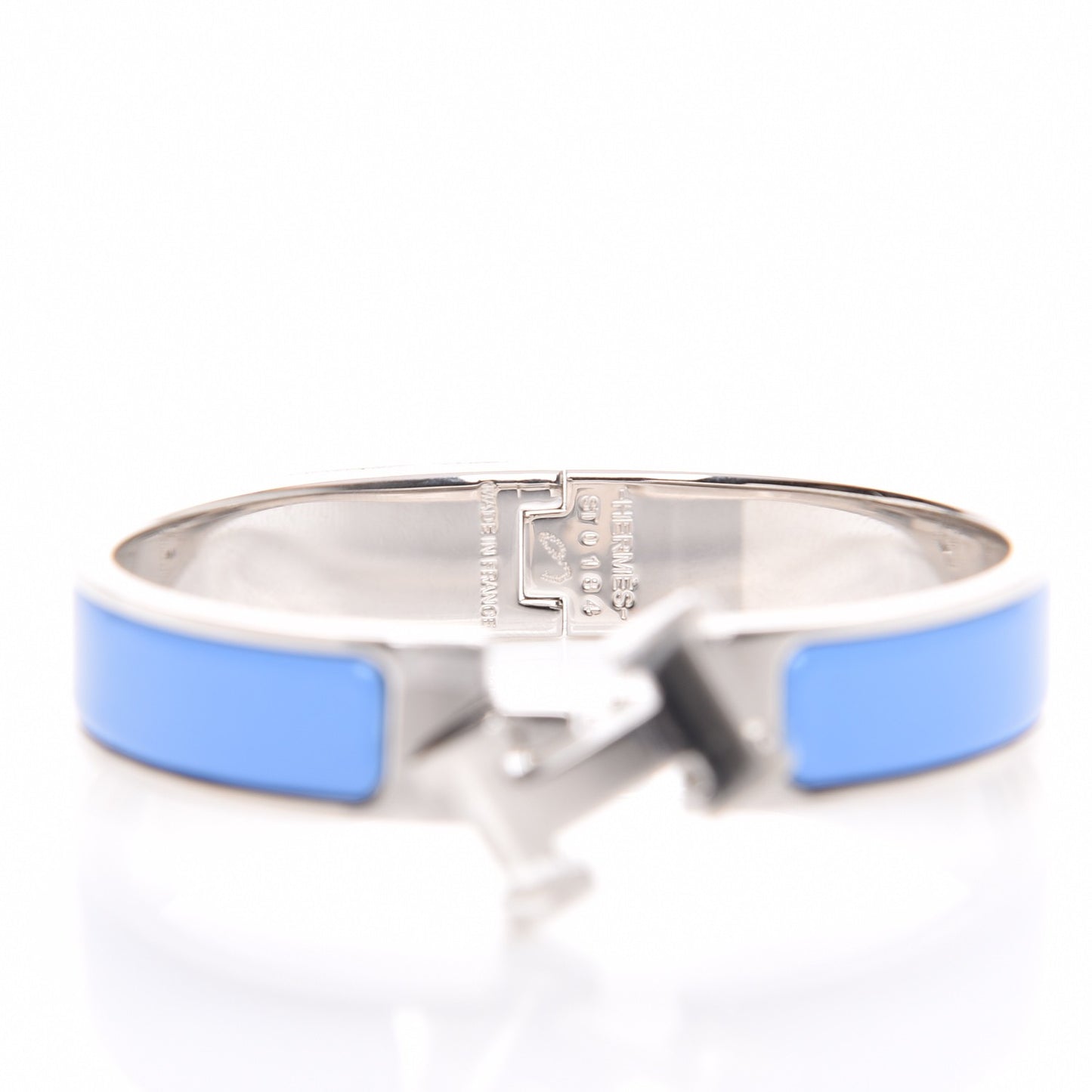 Enamel Narrow Clic Clac H Bracelet PM Bleu Transat
