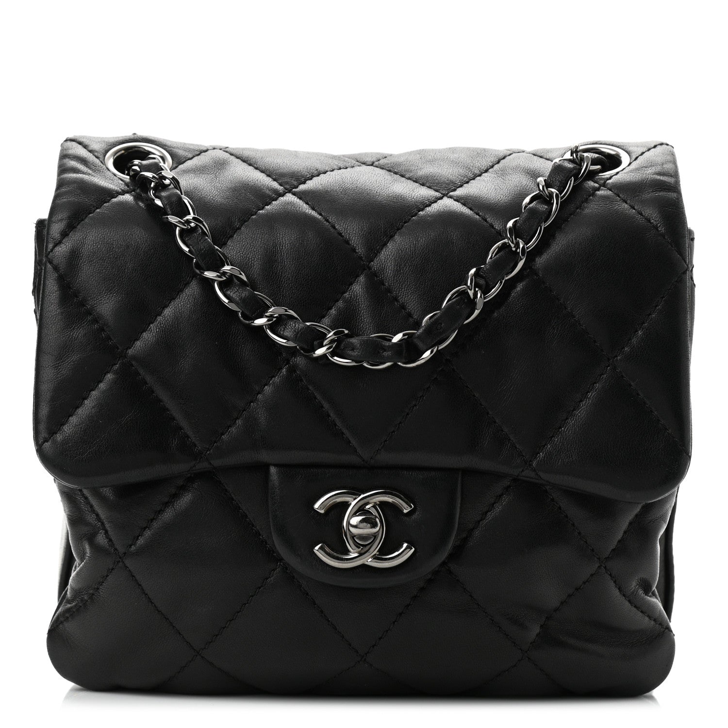 Chanel Lambskin Quilted Mini Chanel 3 Flap Black 1 of 10