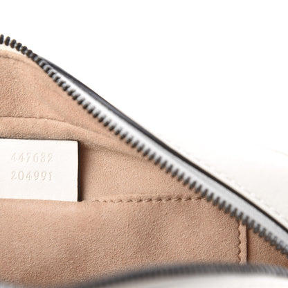 Gucci Calfskin Matelasse Small GG Marmont Chain Shoulder Bag White 9 of 10