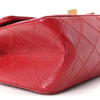 Chanel Aged Calfskin Quilted 2.55 Reissue Mini Flap Red 9 of 10