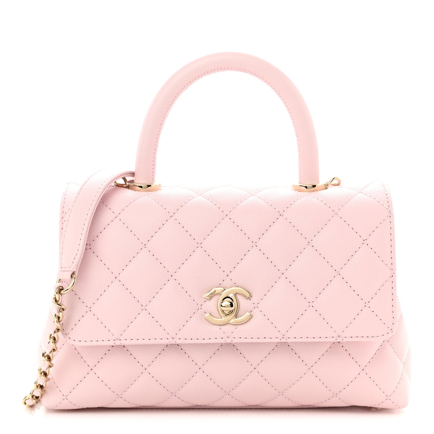 Chanel Caviar Quilted Mini Coco Handle Flap Light Pink 1 of 10