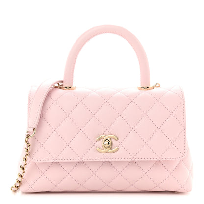 Chanel Caviar Quilted Mini Coco Handle Flap Light Pink 1 of 10
