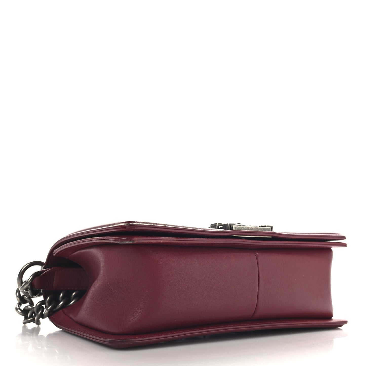 Calfskin Chevron Quilted Medium Boy Flap Red