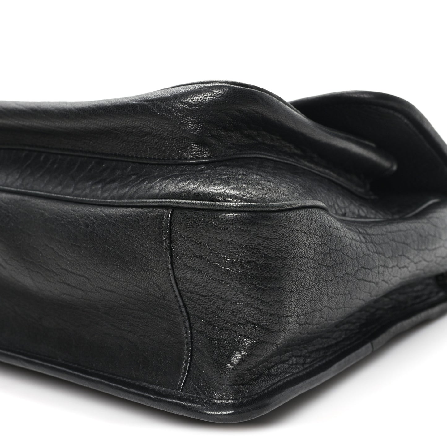 Grained Lambskin Monogram Large Niki Chain Satchel Black
