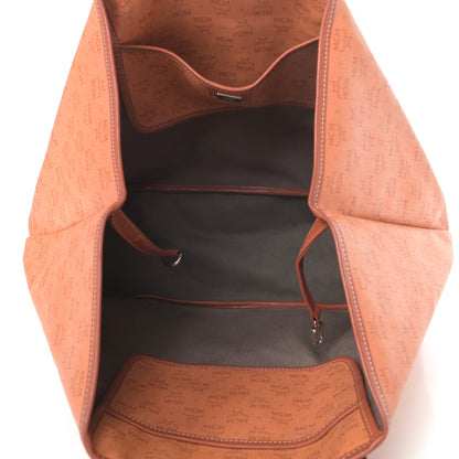 MCM Coated Canvas Shopper Tote Orange 5 of 14