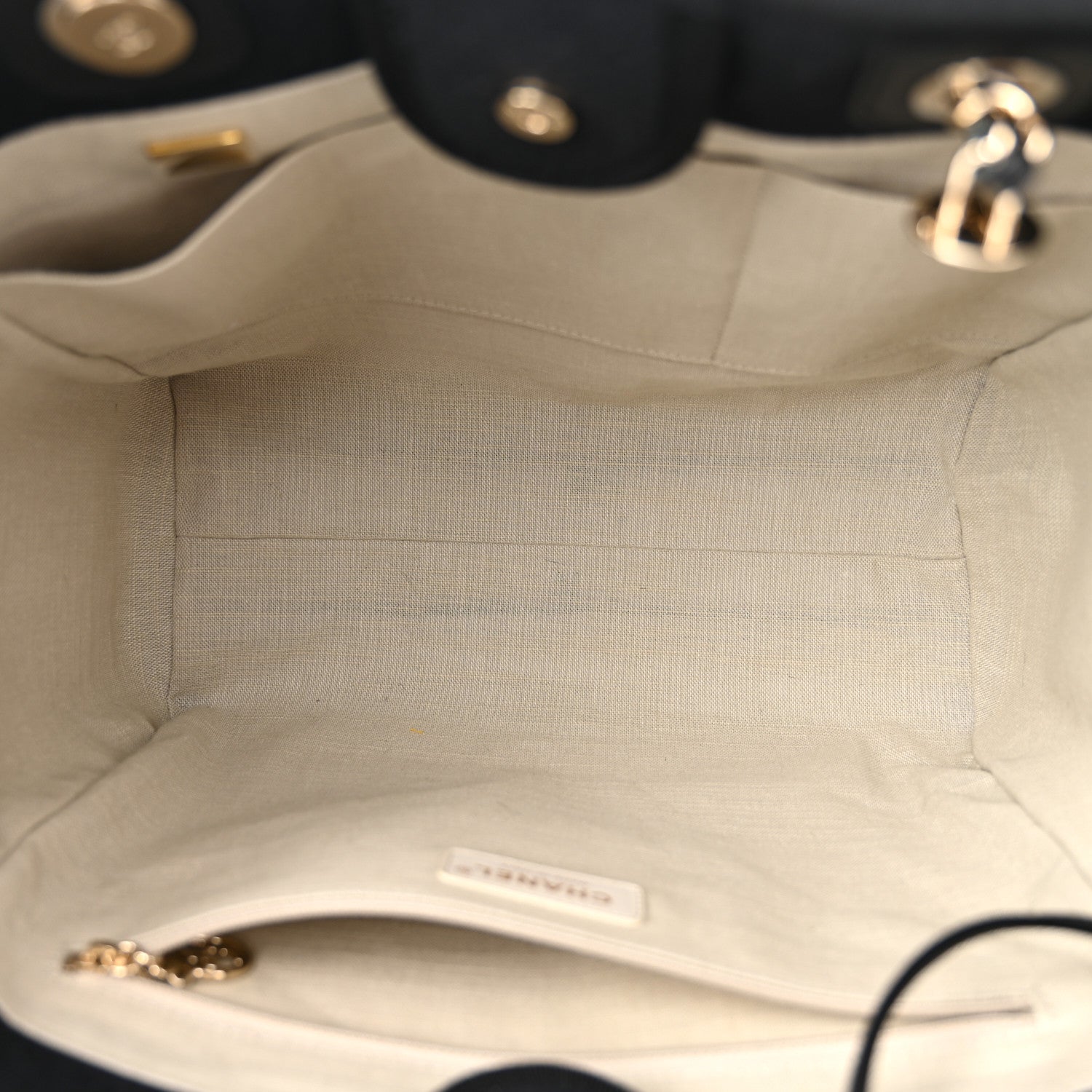 Chanel Mixed Fibers Small Deauville Tote Black 6 of 12