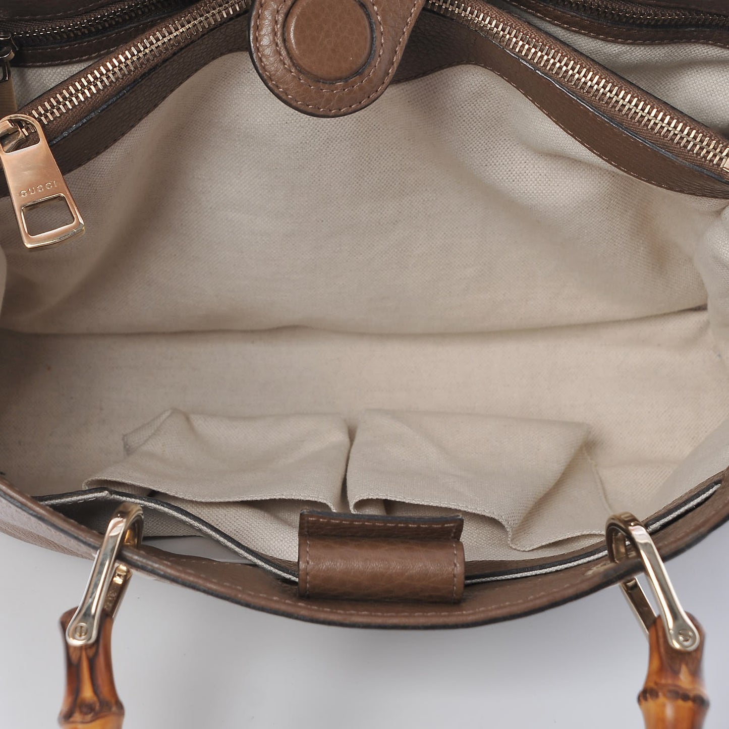 Pebbled Calfskin Medium Bamboo Shopper Tote Acero
