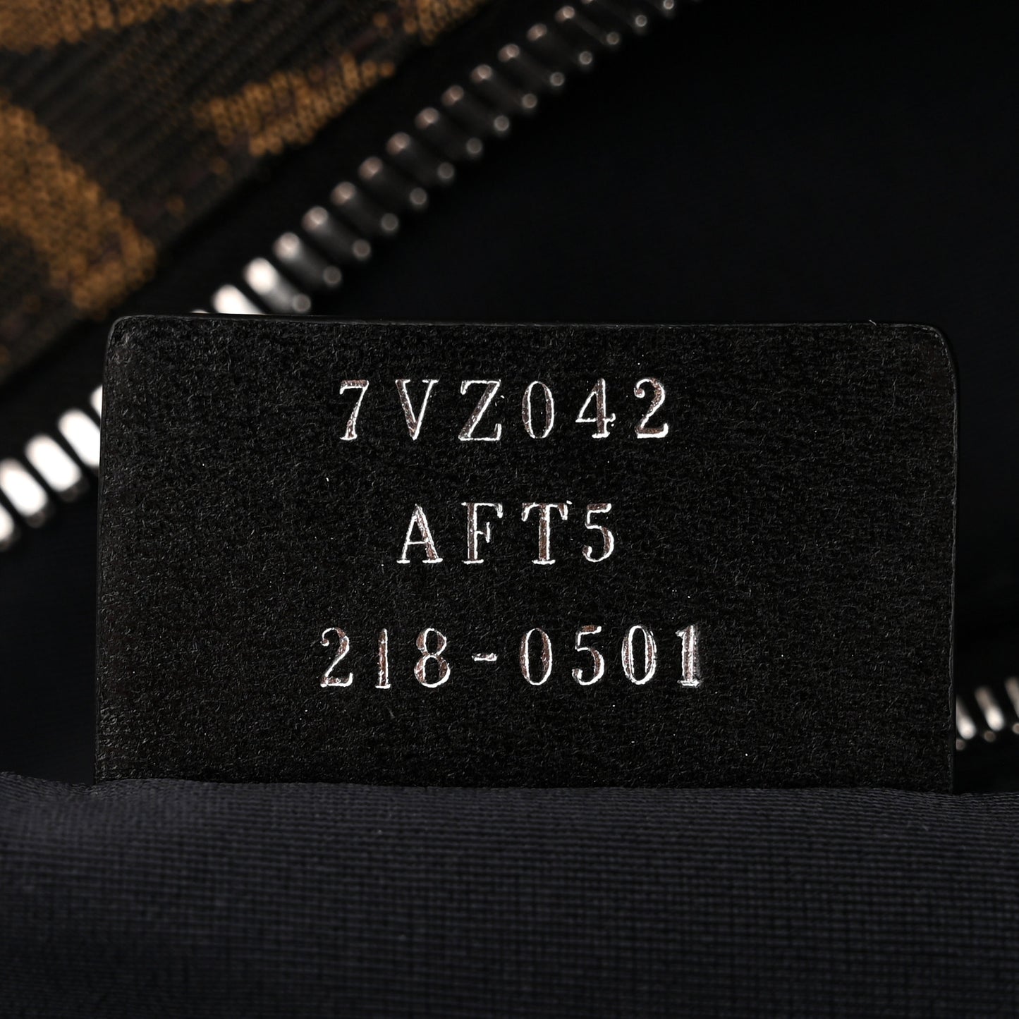 X SARAH COLEMAN Fabric Jacquard Vitello Grace Light Woven Lanyard FF Vertigo Pouch Pocket Backpack Tobacco Moro Black