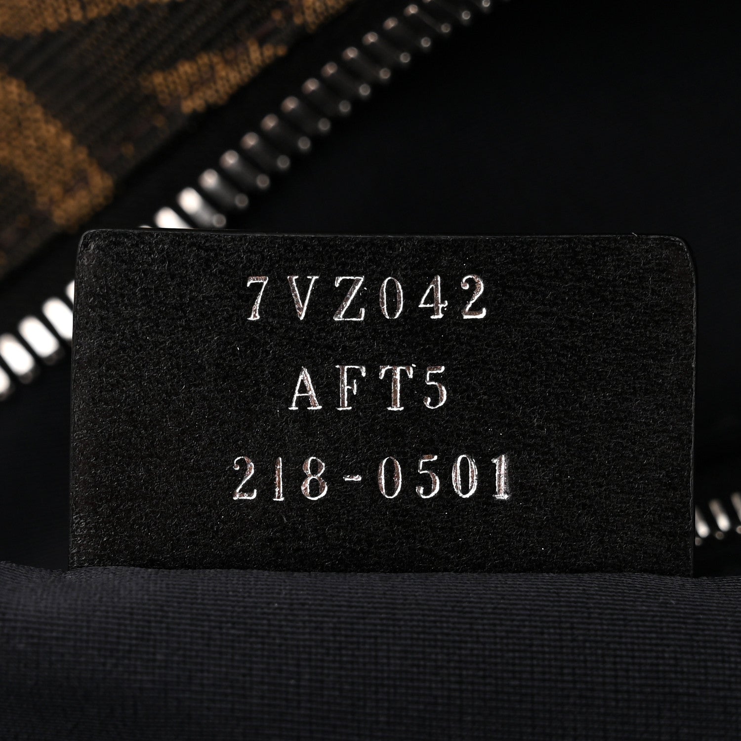 Fendi X SARAH COLEMAN Fabric Jacquard Vitello Grace Light Woven Lanyard FF Vertigo Pouch Pocket Backpack Tobacco Moro Black 7 of 10