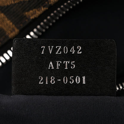 Fendi X SARAH COLEMAN Fabric Jacquard Vitello Grace Light Woven Lanyard FF Vertigo Pouch Pocket Backpack Tobacco Moro Black 7 of 10