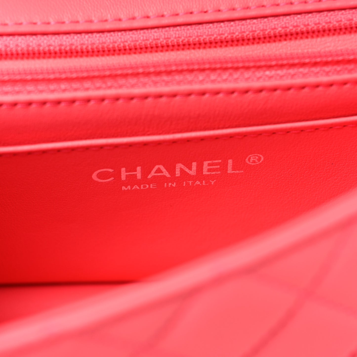 Lambskin Quilted Mini Rectangular Flap Pink