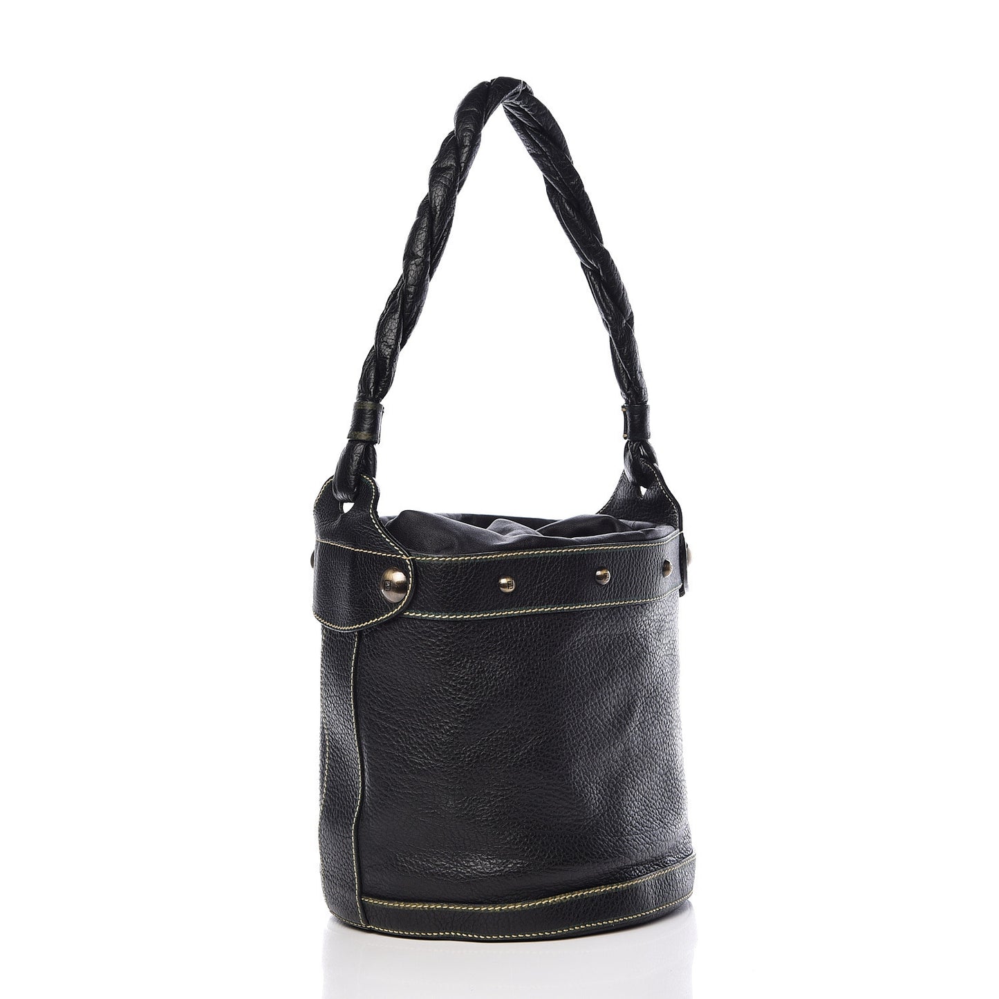 Vitello Palazzo Bucket Bag Black