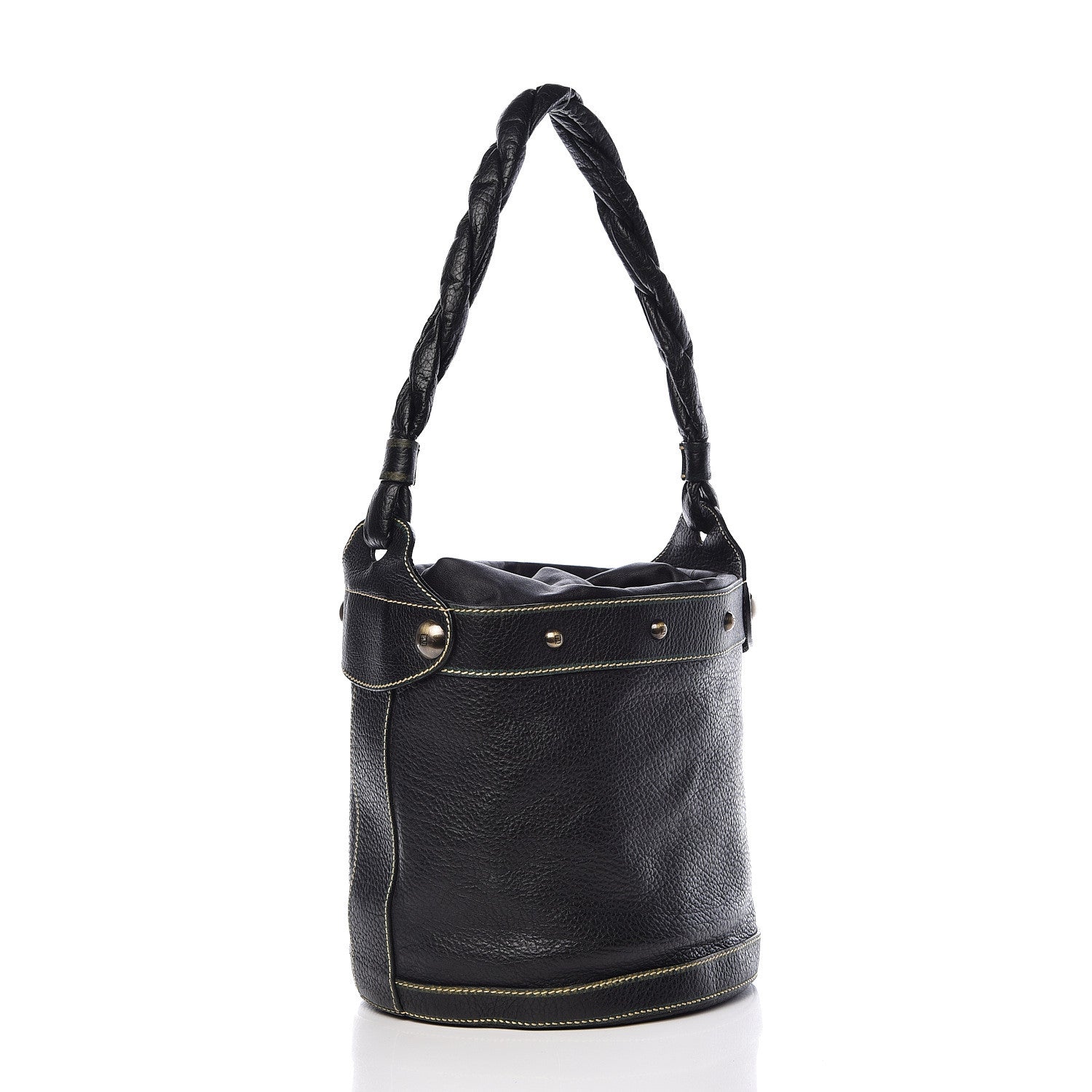 Fendi Vitello Palazzo Bucket Bag Black 5 of 15