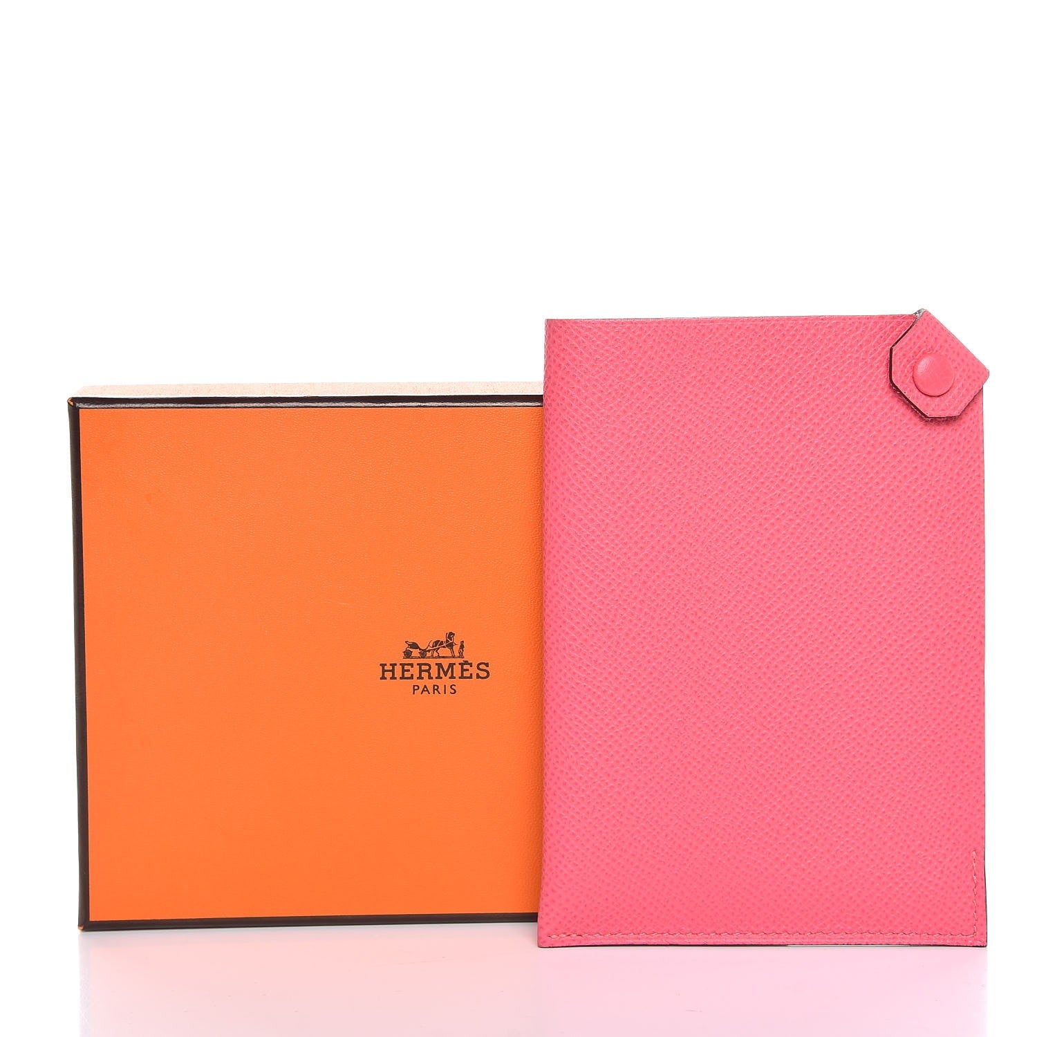Hermes Epsom Tarmac PM Passport Holder Rose Azalee 7 of 7
