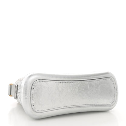 Chanel Metallic Aged Calfskin Quilted Small Gabrielle Hobo Silver 4 of 13