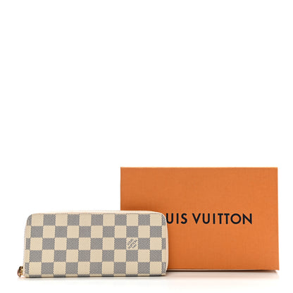 Louis Vuitton Damier Azur Clemence Wallet Rose Ballerine 9 of 9