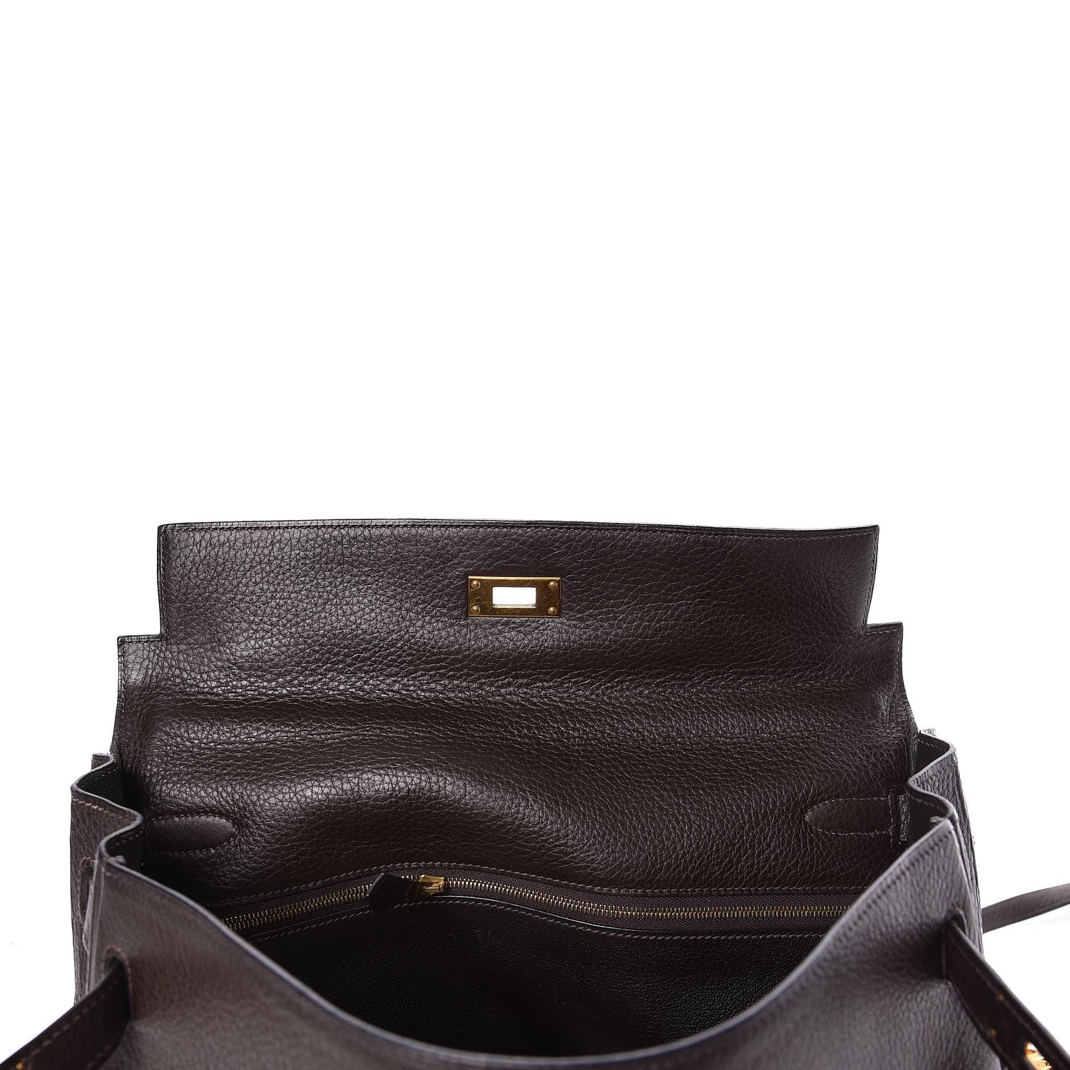 Hermes Taurillon Clemence Kelly Retourne 35 Chocolate 15 of 38