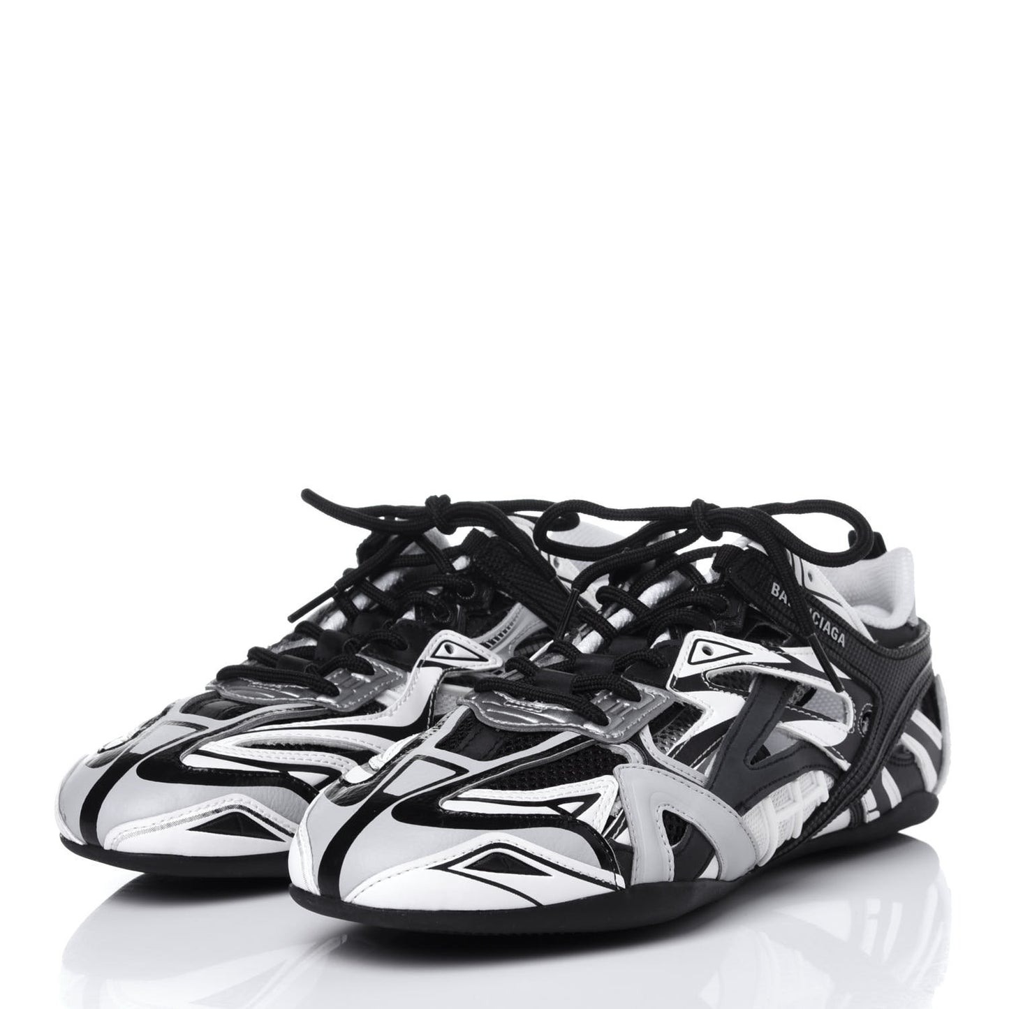 Mesh Rubber Womens Drive Sneakers 40 Light Grey Black