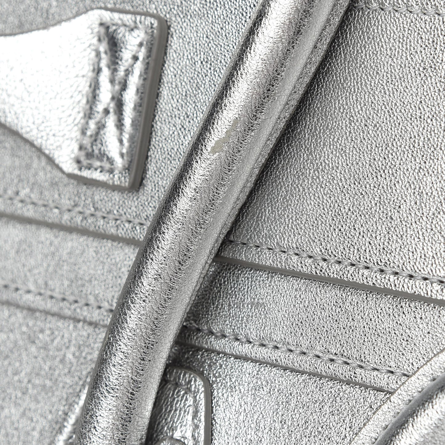 Laminated Lambskin Micro Luggage Silver