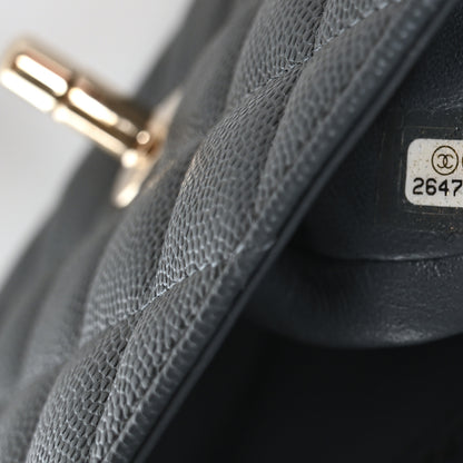 Chanel Caviar Quilted Mini Rectangular Flap Dark Grey 7 of 10