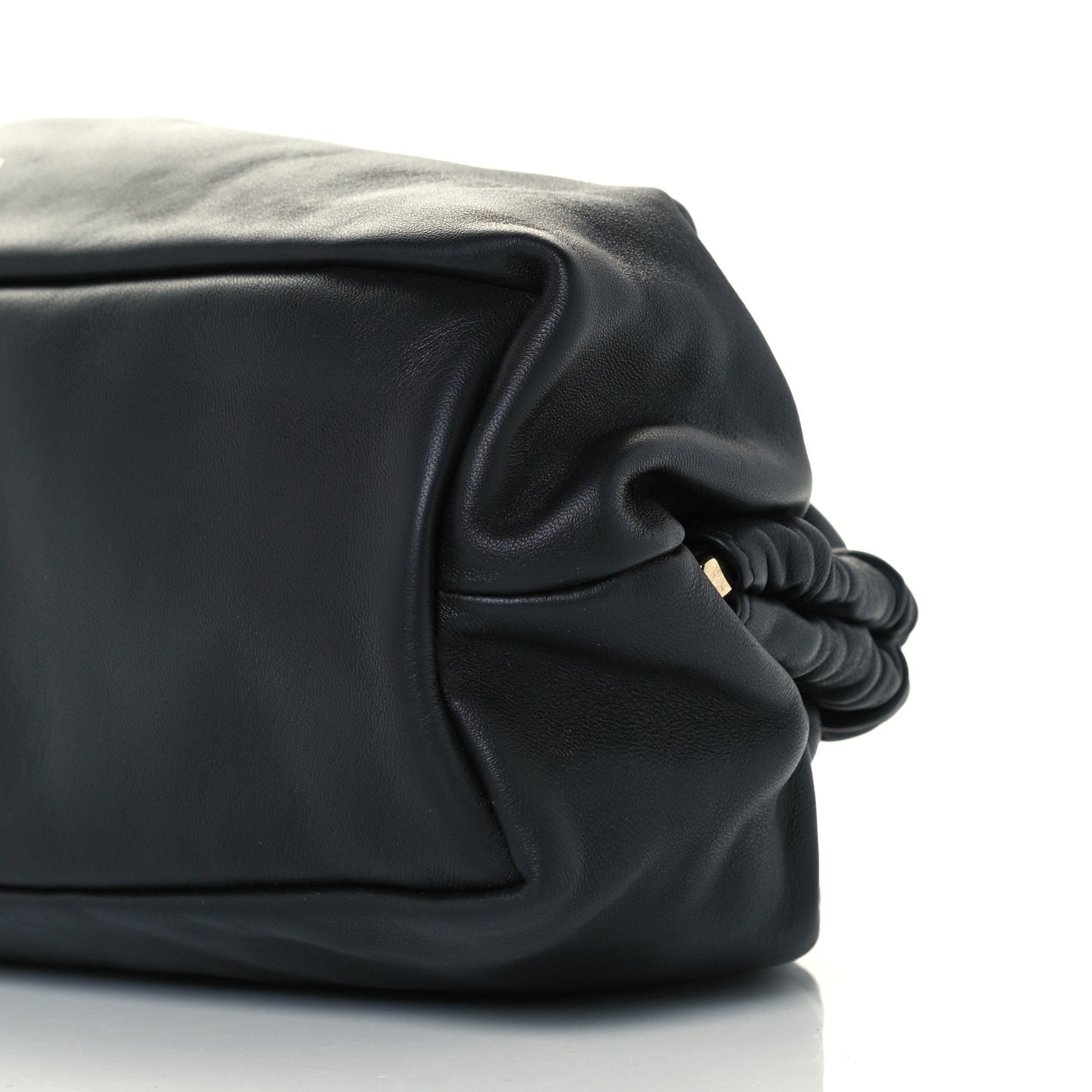 Lambskin Cloud Clutch Black Flamma