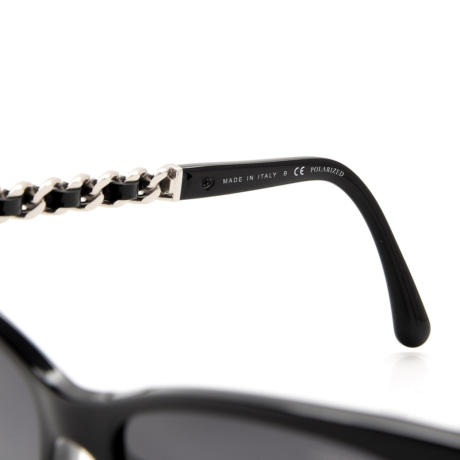 Chanel Cat Eye Chain Polarized Sunglasses 5260-Q Black 5 of 9