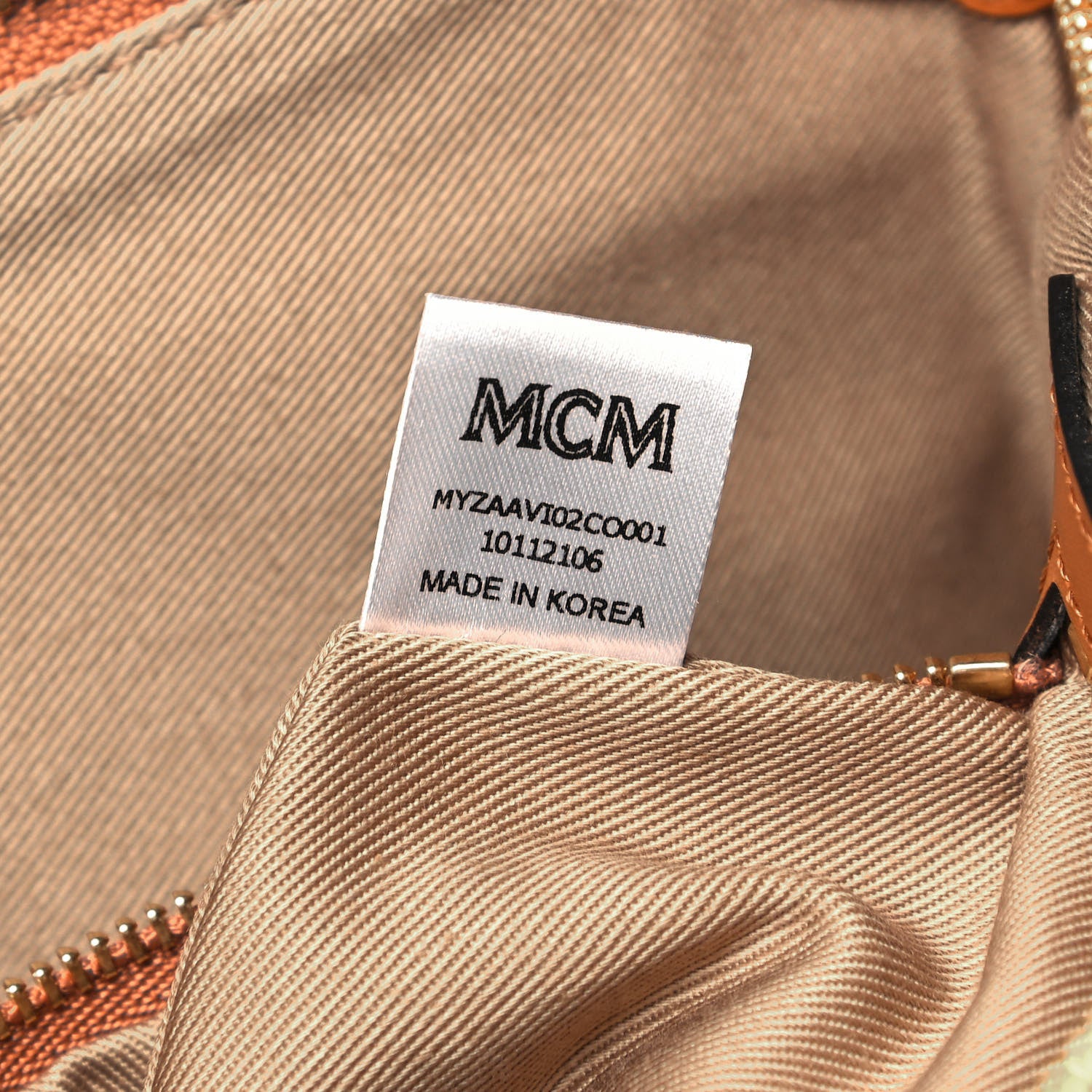MCM Visetos Medium Crossbody Pouch Cognac 8 of 8