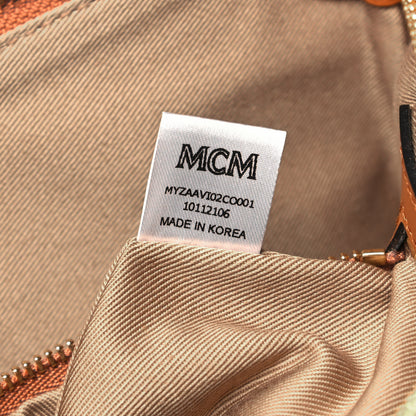 MCM Visetos Medium Crossbody Pouch Cognac 8 of 8