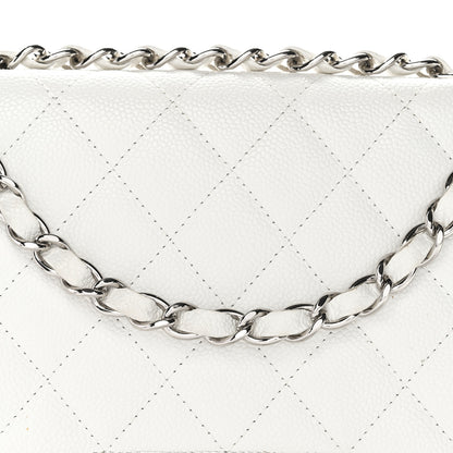 Chanel Caviar Quilted Jumbo Single Flap White 8 of 15