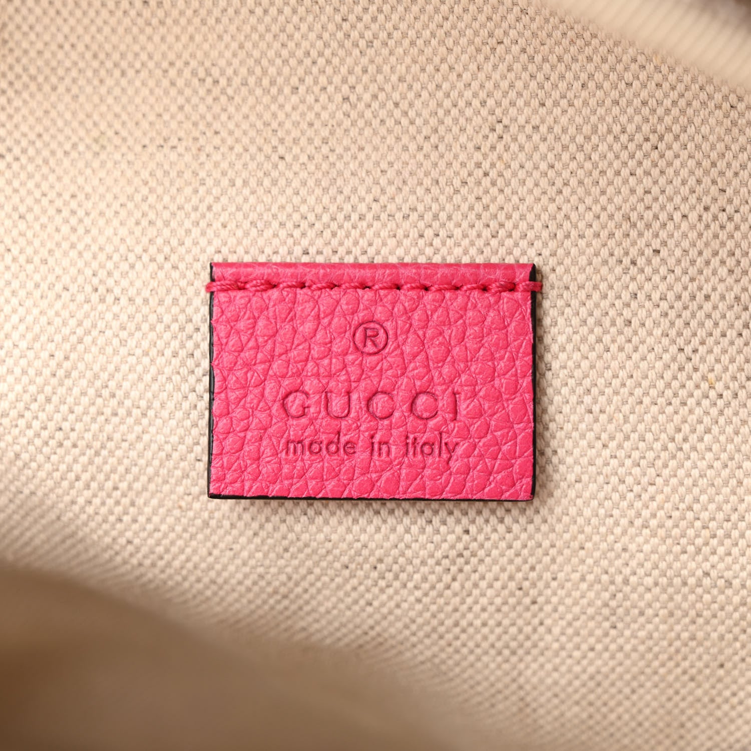 Gucci Grained Calfskin Logo Belt Bag Pink 6 of 10