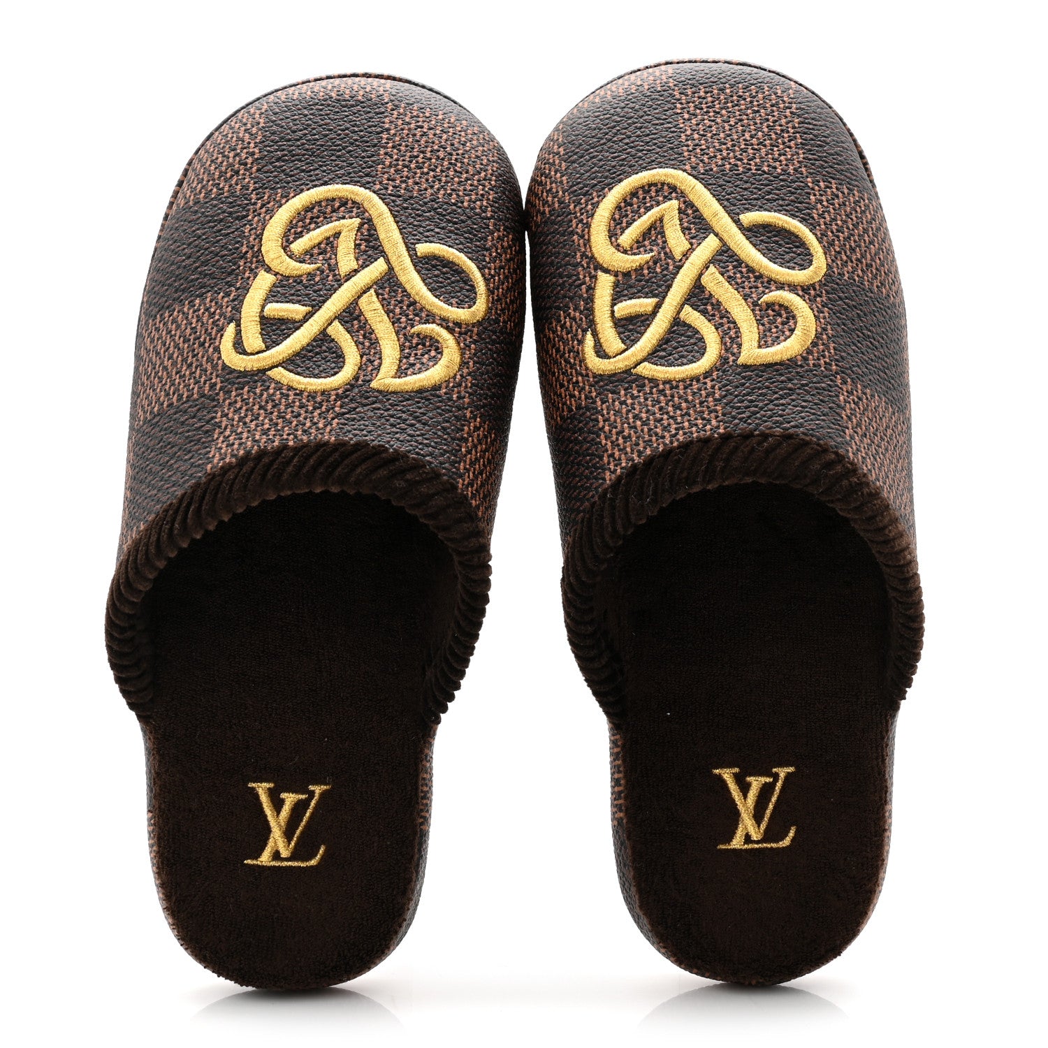 Louis Vuitton Damier Ebene Palace Slippers 35 Mocha 5 of 10