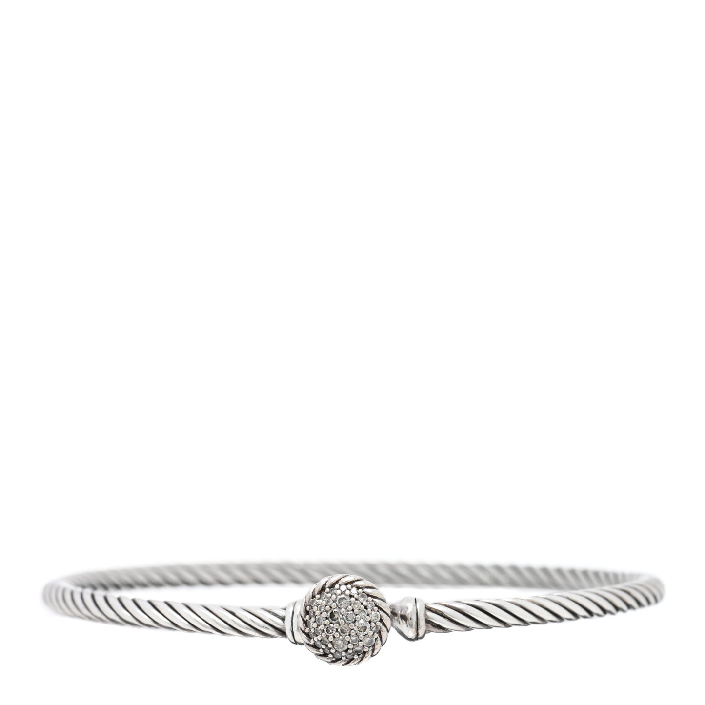 Sterling Silver Diamond 3mm Chatelaine Bracelet