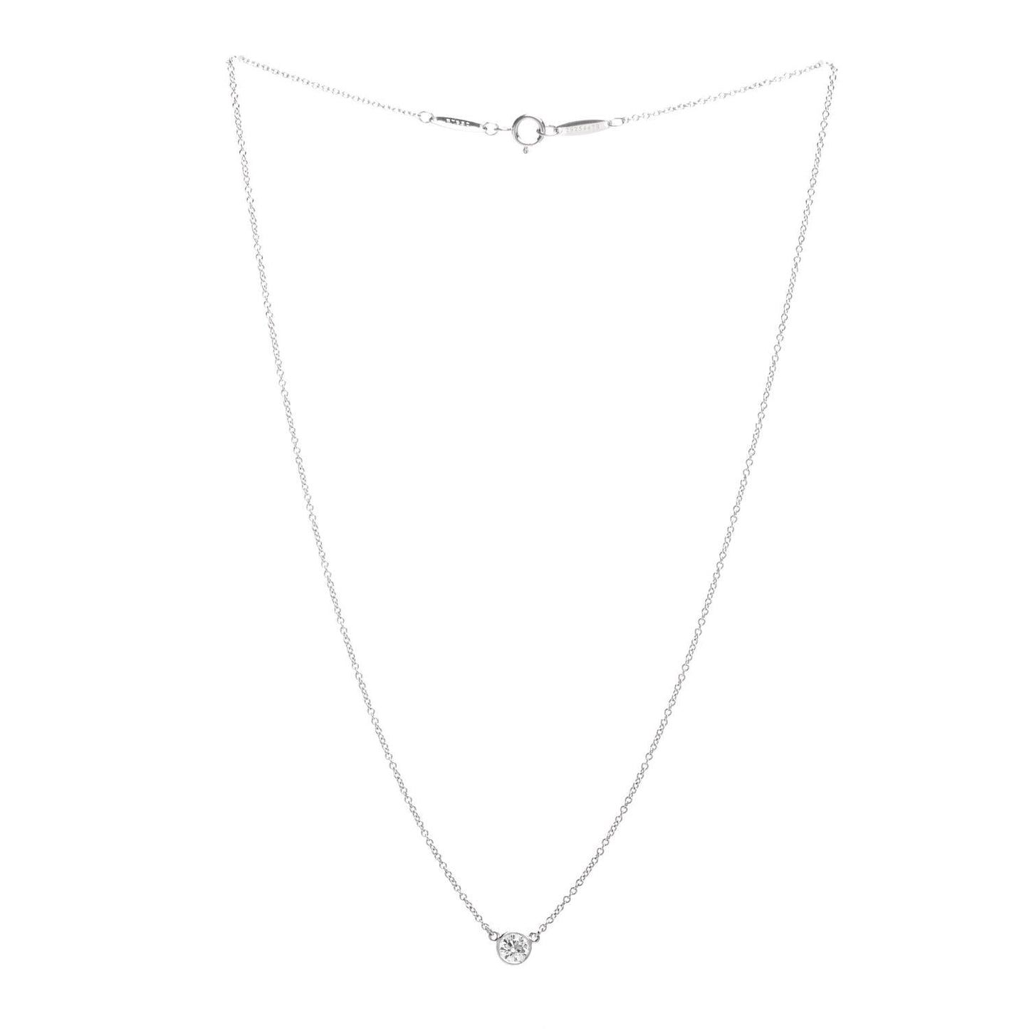 Platinum Diamond .30ct Elsa Peretti Diamonds by the Yard Pendant Necklace