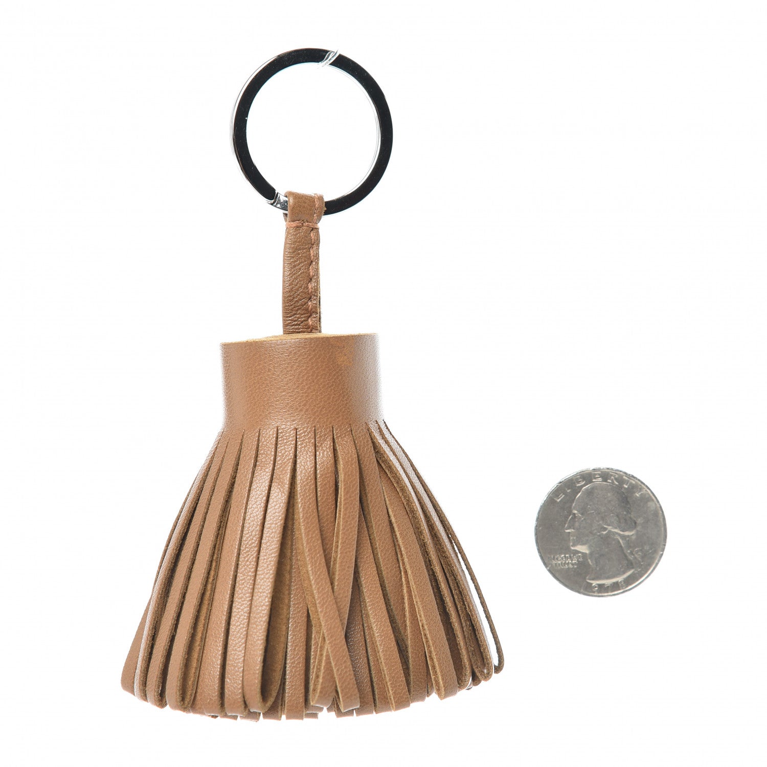 Hermes Lambskin Carmen Tassel Key Holder Gold 2 of 3