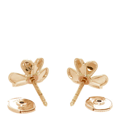 Van Cleef & Arpels 18K Yellow Gold Diamond Mini Frivole Earrings 3 of 6