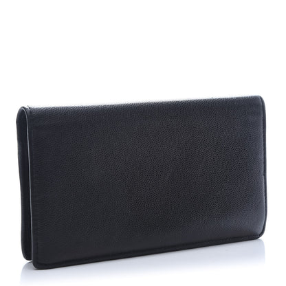 Chanel Caviar Sevruga Yen Wallet Black 2 of 11
