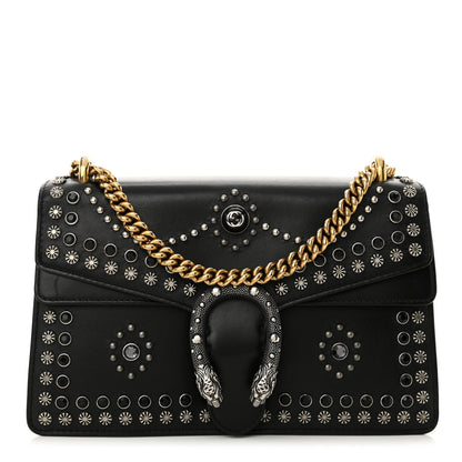 Gucci Calfskin Studded Small Dionysus Shoulder Bag Black 1 of 14