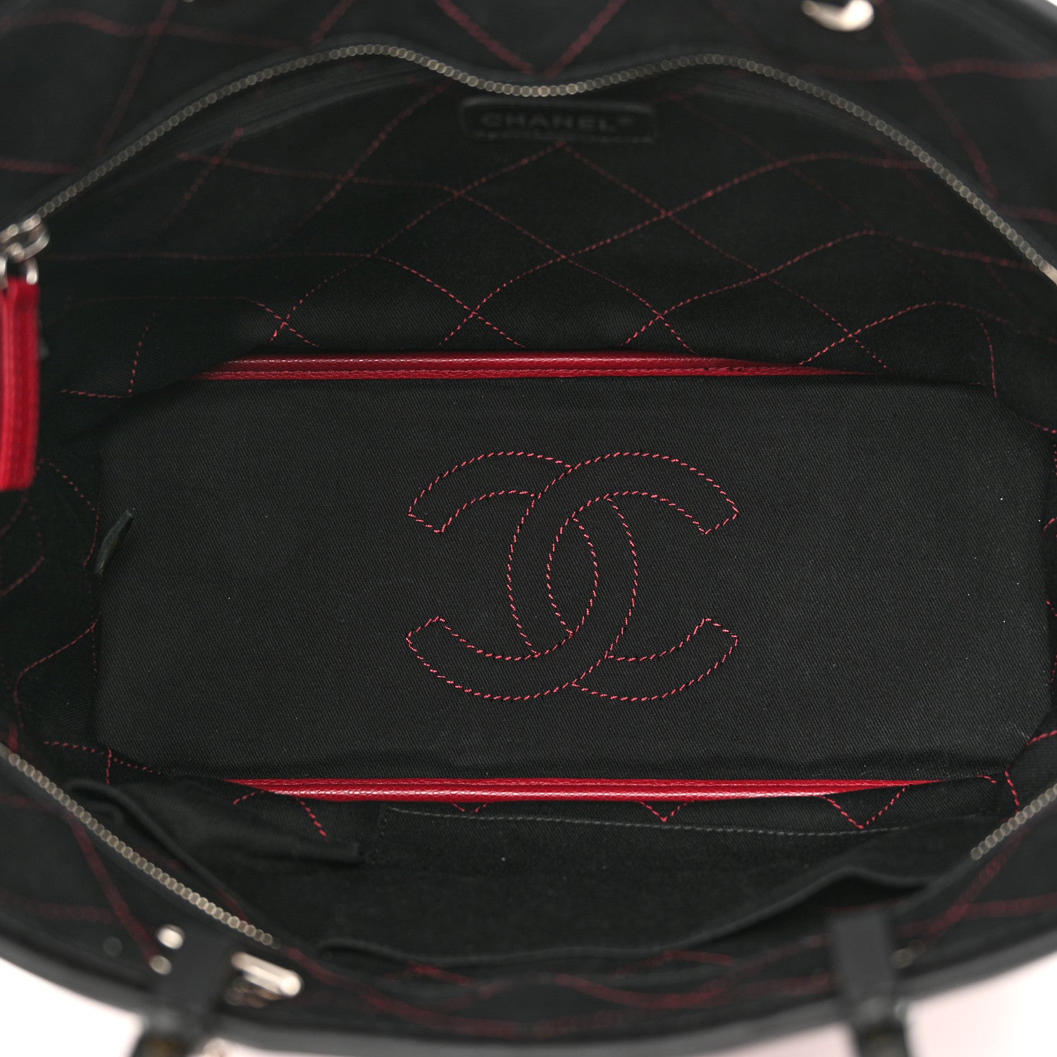 Chanel Grained Calfskin Shopping Fever Tote Red 6 of 11
