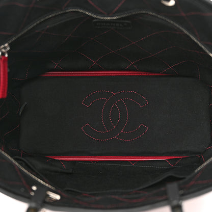 Chanel Grained Calfskin Shopping Fever Tote Red 6 of 11