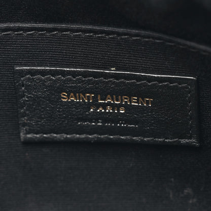 Saint Laurent Raffia Canvas Monogram Lou Camera Bag Dark Chocolate 6 of 13