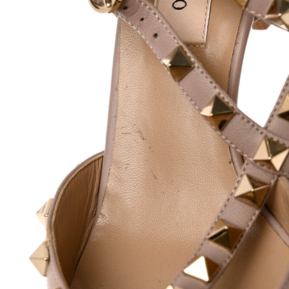 Valentino Garavani Calfskin Nappa Rockstud Ankle Strap 65mm Pumps 36 Poudre 10 of 12