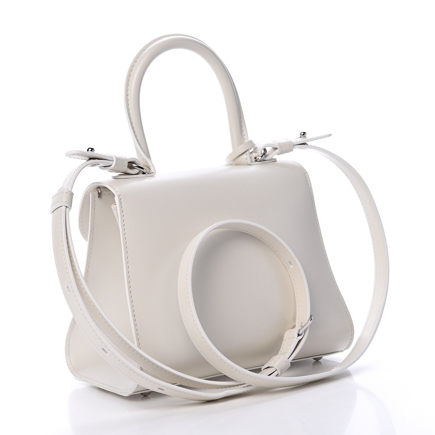 Box Calfskin Mini Brillant Satchel Ivory